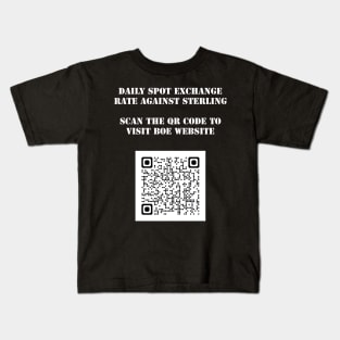 Daily spot exchange rate against British Pound GBP Kids T-Shirt